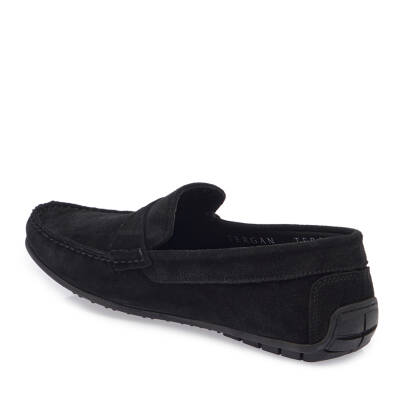 Siyah Süet Deri Erkek Loafer - E25I1AY57298-A01 - 2
