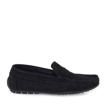Siyah Süet Deri Erkek Loafer - E25I1AY57298-A01 - 3