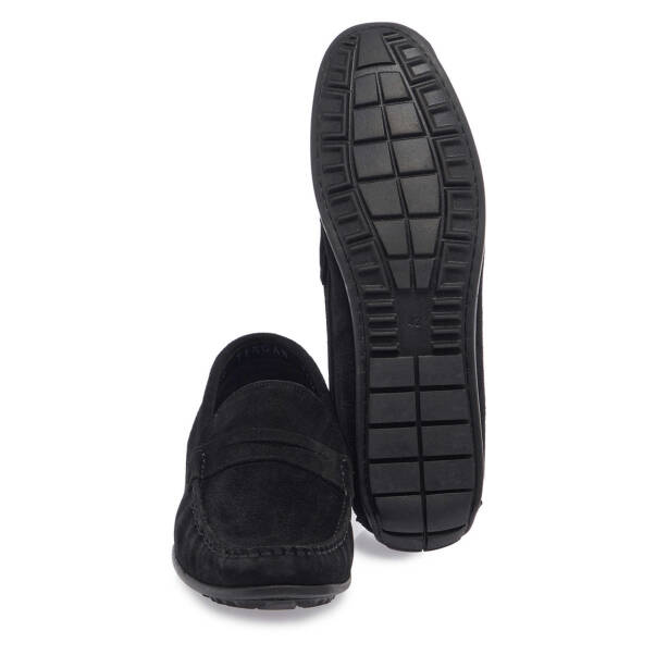Siyah Hakiki Süet Deri Erkek Loafer - E25I1AY57298-A01 - 4