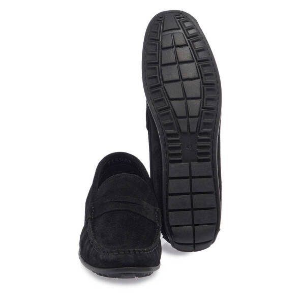 Siyah Hakiki Süet Deri Erkek Loafer - E25I1AY57298-A01 - 4