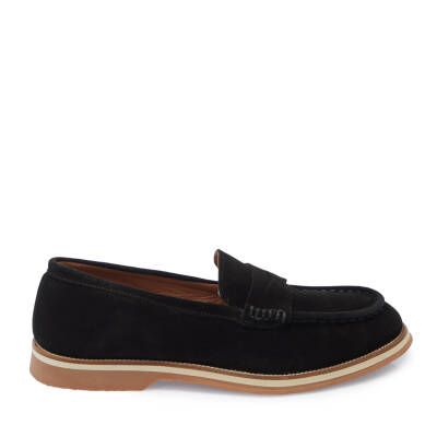 Siyah Süet Deri Erkek Loafer - E25I1AY57308-A01 - 3