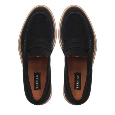 Siyah Süet Deri Erkek Loafer - E25I1AY57308-A01 - 5