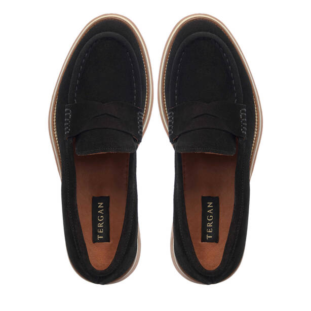 Siyah Hakiki Süet Deri Erkek Loafer - E25I1AY57308-A01 - 5