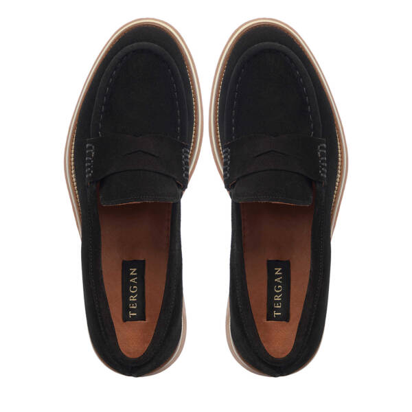 Siyah Hakiki Süet Deri Erkek Loafer - E25I1AY57308-A01 - 5