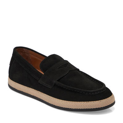 Siyah Süet Deri Erkek Loafer - E25I1AY57330-A01 