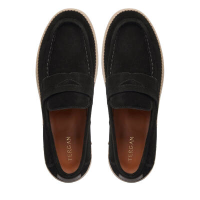 Siyah Süet Deri Erkek Loafer - E25I1AY57330-A01 - 5