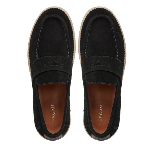 Siyah Hakiki Süet Deri Erkek Loafer - E25I1AY57330-A01 - 5