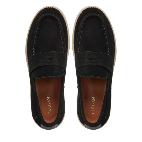 Siyah Hakiki Süet Deri Erkek Loafer - E25I1AY57330-A01 - 5