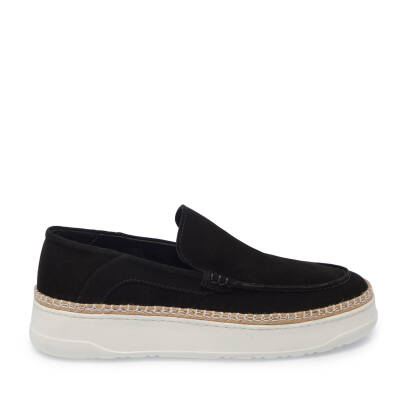 Siyah Süet Deri Erkek Loafer - E25I1AY57331-A01 - 3