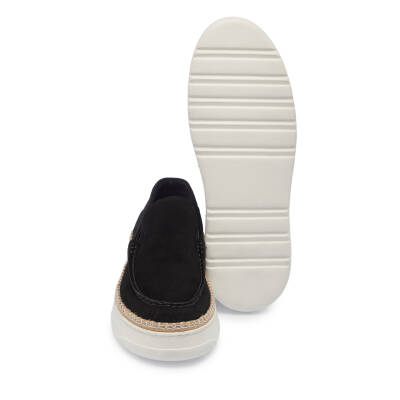 Siyah Süet Deri Erkek Loafer - E25I1AY57331-A01 - 4