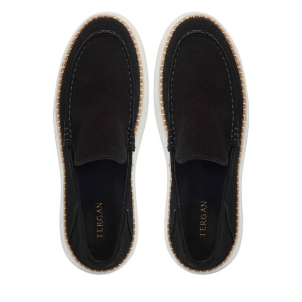 Siyah Hakiki Süet Deri Erkek Loafer - E25I1AY57331-A01 - 5