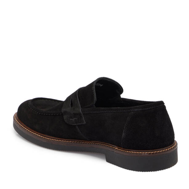 Siyah Hakiki Süet Deri Erkek Loafer - E25S1AY57435-A01 - 3