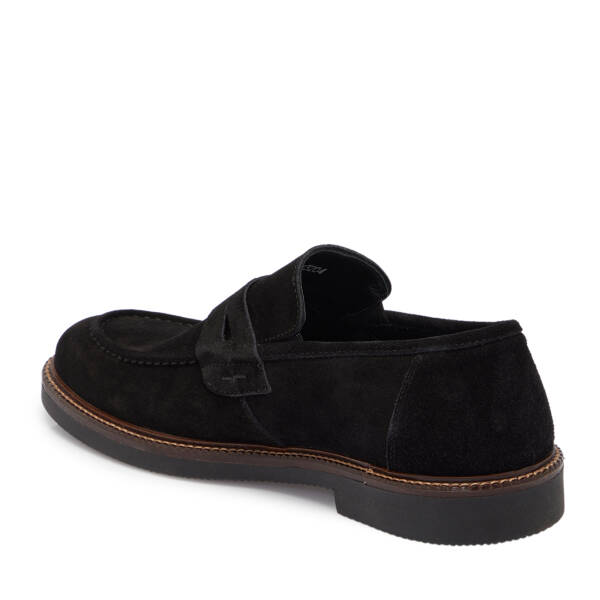 Siyah Hakiki Süet Deri Erkek Loafer - E25S1AY57435-A01 - 3