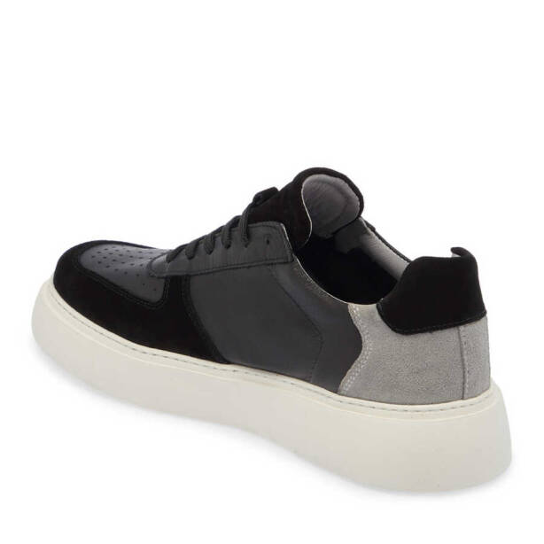 Siyah Hakiki Süet Deri Erkek Sneaker - E24I1AY56601-W19 - 3