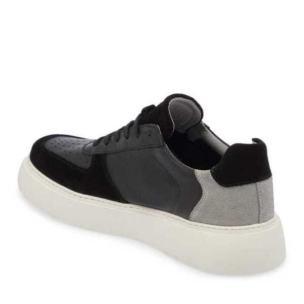 Siyah Hakiki Süet Deri Erkek Sneaker - E24I1AY56601-W19 - 3