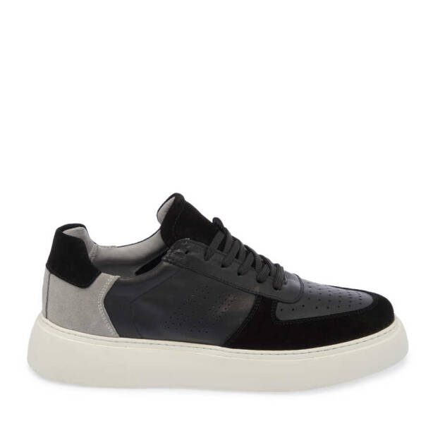 Siyah Hakiki Süet Deri Erkek Sneaker - E24I1AY56601-W19 