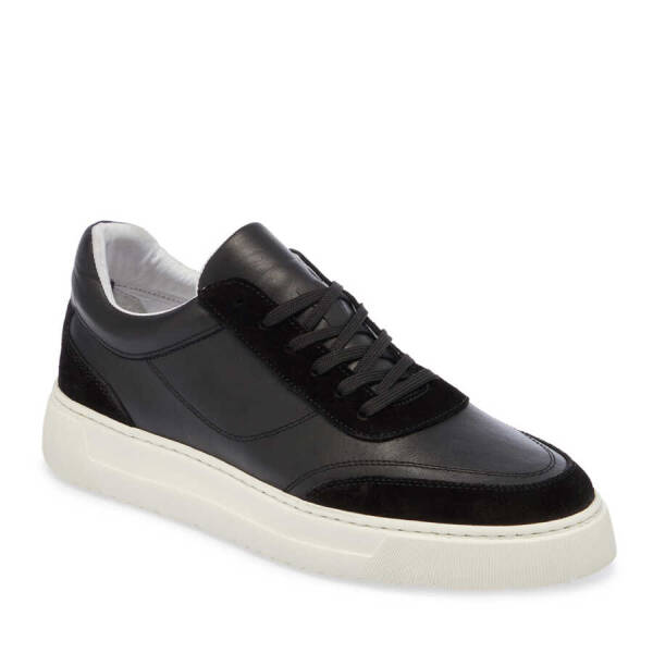 Siyah Hakiki Süet Deri Erkek Sneaker - E24I1AY56602-W19 - 2