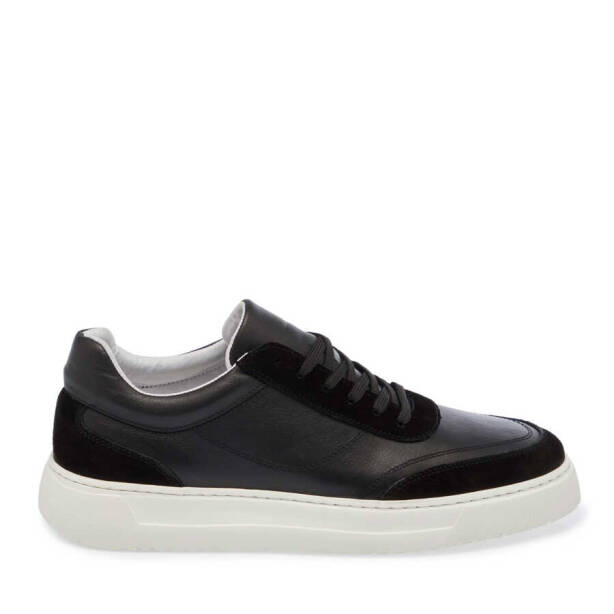 Siyah Hakiki Süet Deri Erkek Sneaker - E24I1AY56602-W19 