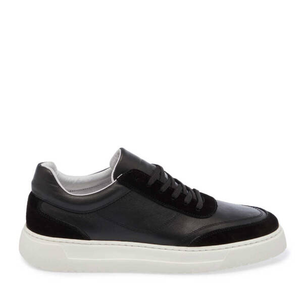 Siyah Hakiki Süet Deri Erkek Sneaker - E24I1AY56602-W19 - 1