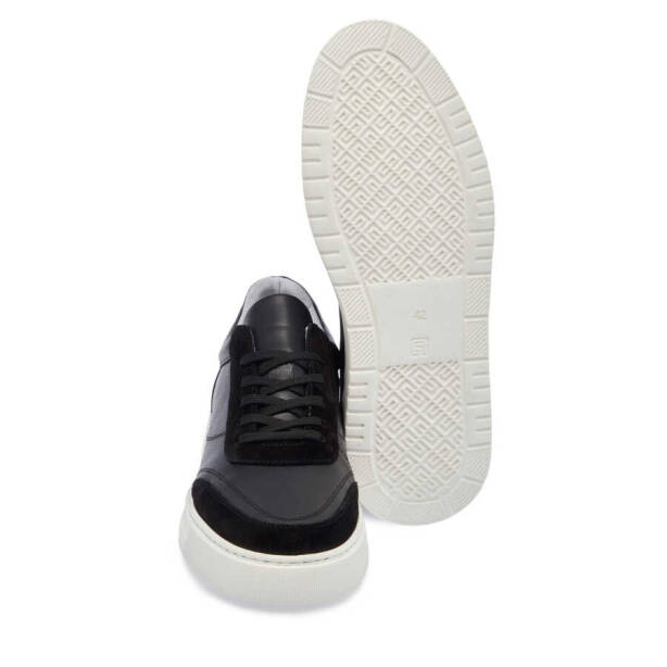 Siyah Hakiki Süet Deri Erkek Sneaker - E24I1AY56602-W19 - 4