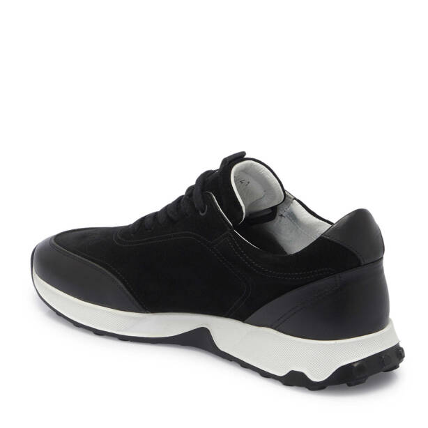 Siyah Süet Deri Erkek Sneaker - E24I1AY56639-A01 - 2