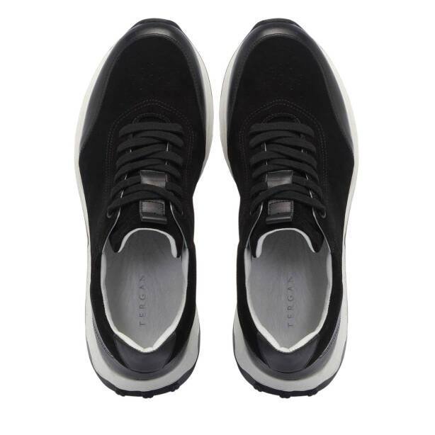 Siyah Süet Deri Erkek Sneaker - E24I1AY56639-A01 - 5