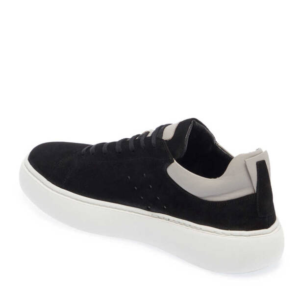 Siyah Süet Deri Erkek Sneaker - E24I1AY56665-A01 - 2