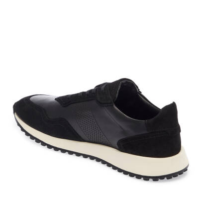 Siyah Hakiki Süet Deri Erkek Sneaker - E24I1AY56666-W19 - 3
