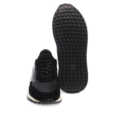 Siyah Hakiki Süet Deri Erkek Sneaker - E24I1AY56666-W19 - 4