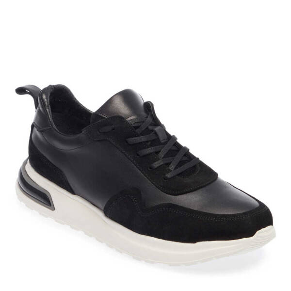 Siyah Hakiki Süet Deri Erkek Sneaker - E24I1AY56667-W19 - 2