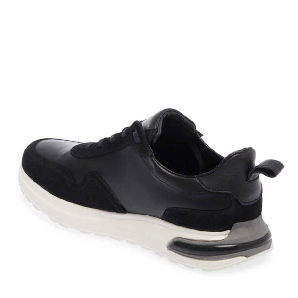 Siyah Hakiki Süet Deri Erkek Sneaker - E24I1AY56667-W19 - 3
