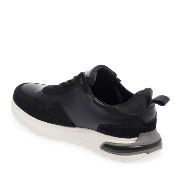 Siyah Hakiki Süet Deri Erkek Sneaker - E24I1AY56667-W19 - 3