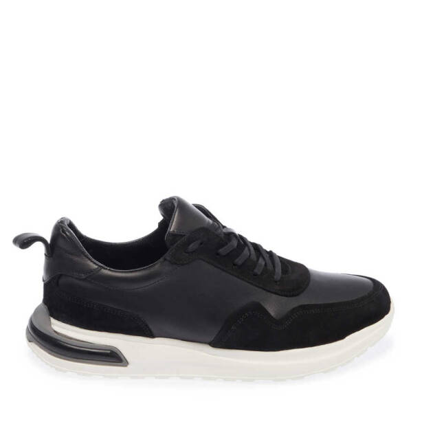 Siyah Hakiki Süet Deri Erkek Sneaker - E24I1AY56667-W19 