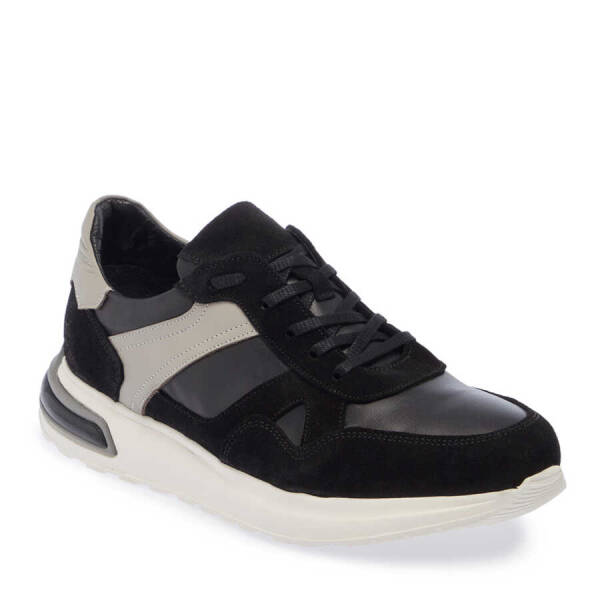 Siyah Hakiki Süet Deri Erkek Sneaker - E24I1AY56670-W19 - 2