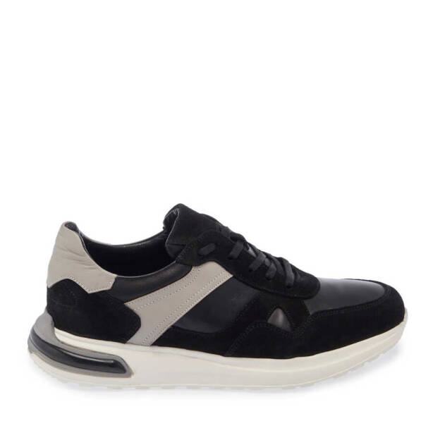 Siyah Hakiki Süet Deri Erkek Sneaker - E24I1AY56670-W19 