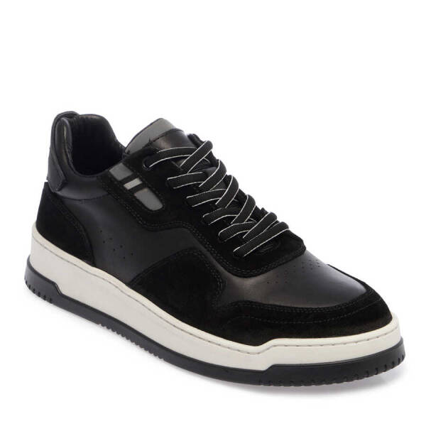 Siyah Hakiki Süet Deri Erkek Sneaker - E24I1AY56692-W19 - 2