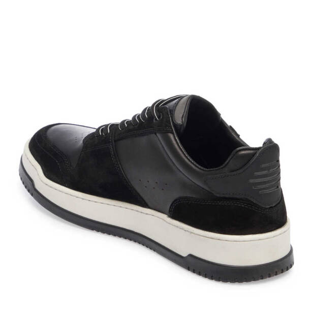 Siyah Hakiki Süet Deri Erkek Sneaker - E24I1AY56692-W19 - 3
