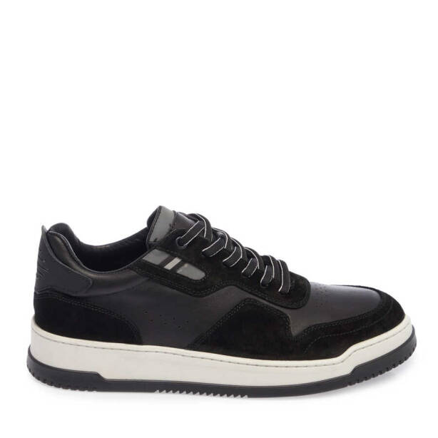 Siyah Hakiki Süet Deri Erkek Sneaker - E24I1AY56692-W19 