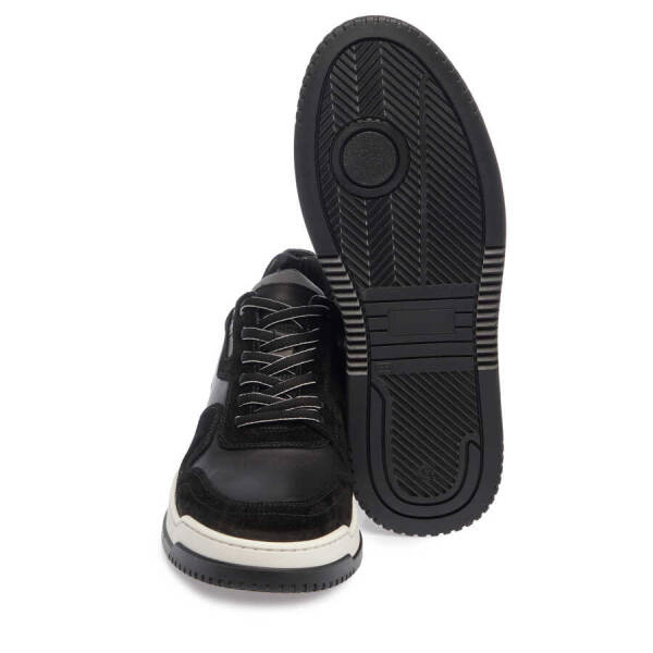 Siyah Hakiki Süet Deri Erkek Sneaker - E24I1AY56692-W19 - 4