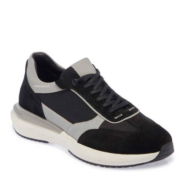 Siyah Hakiki Süet Deri Erkek Sneaker - E24I1AY56693-A01 - 2