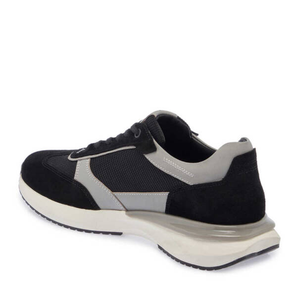 Siyah Hakiki Süet Deri Erkek Sneaker - E24I1AY56693-A01 - 3