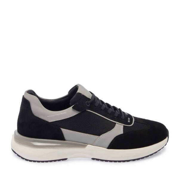 Siyah Hakiki Süet Deri Erkek Sneaker - E24I1AY56693-A01 - 1