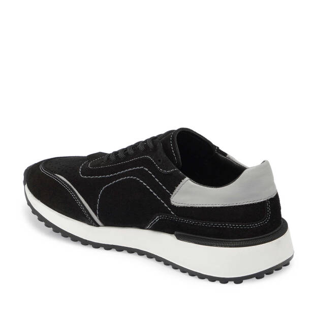 Siyah Süet Deri Erkek Sneaker - E24I1AY56709-A01 - 2
