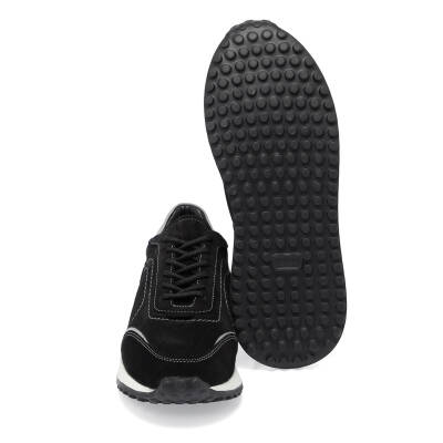Siyah Süet Deri Erkek Sneaker - E24I1AY56709-A01 - 4
