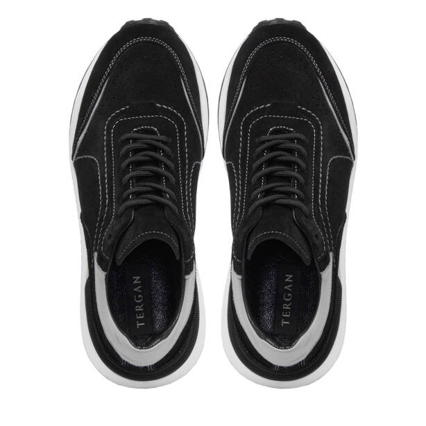Siyah Süet Deri Erkek Sneaker - E24I1AY56709-A01 - 5