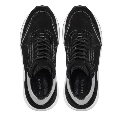 Siyah Süet Deri Erkek Sneaker - E24I1AY56709-A01 - 5