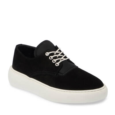 Siyah Süet Deri Erkek Sneaker - E24I1AY56711-A01 - 1
