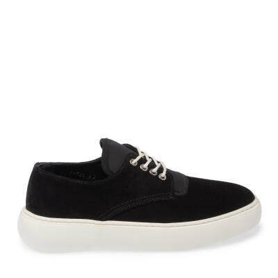 Siyah Süet Deri Erkek Sneaker - E24I1AY56711-A01 - 3