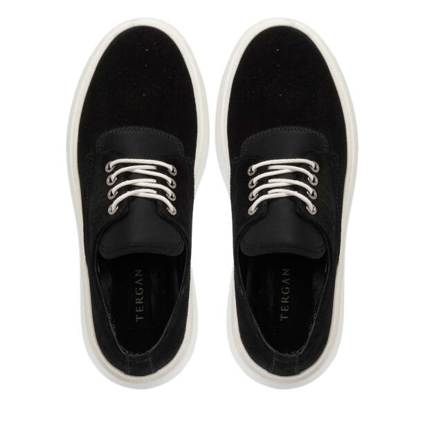 Siyah Süet Deri Erkek Sneaker - E24I1AY56711-A01 - 5