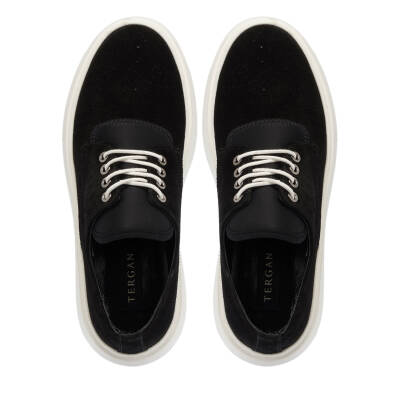 Siyah Süet Deri Erkek Sneaker - E24I1AY56711-A01 - 5
